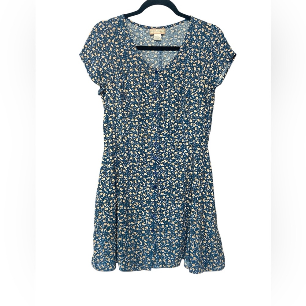 BOG collective Mini Dress, Blue Floral, Size Large